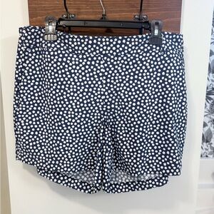 SPANX Blue and White Bermuda Shorts with Relaxed Fit